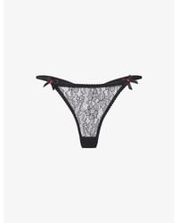 Agent Provocateur - Lorna Low-Rise Lace Thong - Lyst