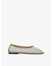 Dear Frances - Balla Crystal Mesh Ballet Flats - Lyst