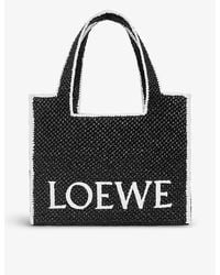 Loewe - X Paula's Ibiza Large Raffia Tote Bag - Lyst