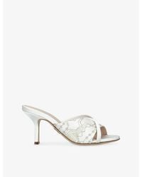 Rodo - Mabella 80 Satin Heeled Mules - Lyst