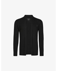 AllSaints - Mode Ramskull-Embroidered Merino-Wool Cardigan - Lyst