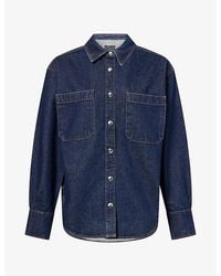 Anine Bing - Samy Patch-Pocket Denim Shirt - Lyst