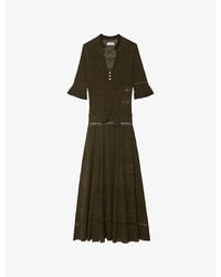 Zadig & Voltaire - Memphis V-Neck Pointelle Cotton Maxi Dress - Lyst