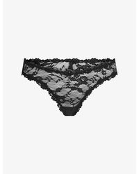 Skims - Dipped Stretch-Lace Thong - Lyst
