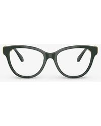 Swarovski - Sk2004 Round-frame Gem-embellished Acetate Optical Glasses - Lyst