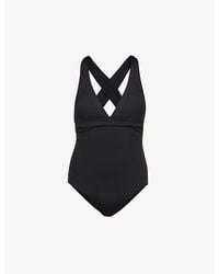 Seafolly - Collective V-Neck Stretch-Recycled Nylon Swimsuit - Lyst