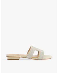 Dune hotsell raffia sandals