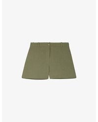 The Kooples - Regular-Fit High-Rise Linen Shorts - Lyst
