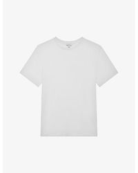 Reiss - Bless Crewneck Cotton-Jersey T-Shirt - Lyst