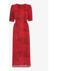 whistles noa jacquard maxi dress