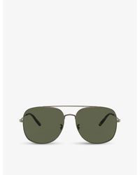 Oliver Peoples - Ov1272s 58 Taron Square Metal Frame Sunglasses - Lyst