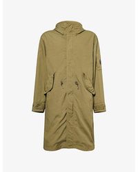 C.P. Company - Hooded Relaxed-Fit Twill Parka Coat - Lyst