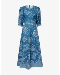 ALMAIS Short Dresses in Blue | Lyst