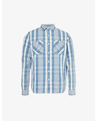 RRL - Farrell Checked Cotton And Linen-blend Shirt - Lyst