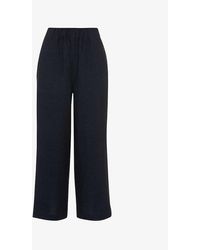 Whistles - Relaxed-fit High-rise Linen Trousers - Lyst