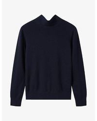 Whistles - Tie-Neck Knitted Cotton-Blend Jumper - Lyst