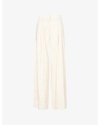 Jonathan Simkhai - Ramsey Pleated Linen-Blend Trousers - Lyst