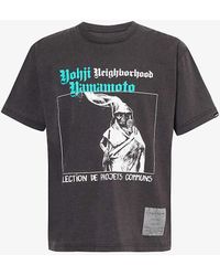Yohji Yamamoto - X Neighborhood Graphic-print Cotton-jersey T-shirt - Lyst