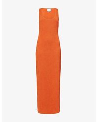 Reformation - Ericka Scoop-Neck Stretch-Woven Midi Dress - Lyst
