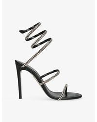 Rene Caovilla - Cleo Ii 105 Jewel-Embellished Leather Heeled Sandals - Lyst