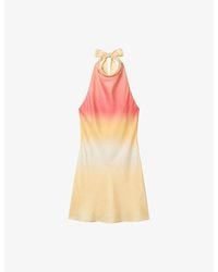 OMNES - Luzia Ombre Print Satin Mini Dress - Lyst
