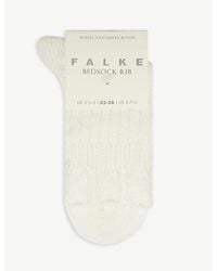 FALKE - Bedsock Ribbed Knitted Wool-Blend Socks - Lyst