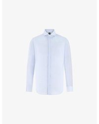 BOGGI - Slim-Fit Cotton-Twill Shirt - Lyst