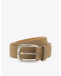 BOGGI - Square-Buckle Suede Belt - Lyst