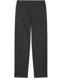Ted Baker - Lopus Wide-fit Marl-textured Stretch Wool-blend Trousers - Lyst