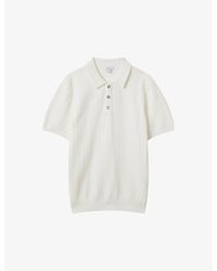 Reiss - Pascoe Textured Stretch-knit Polo Shirt X - Lyst