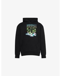 Market - X London Flower Plant Graphic-Print Cotton-Jersey Hoody - Lyst