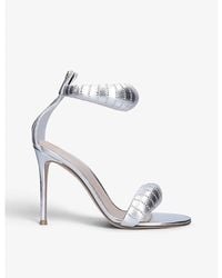 Gianvito Rossi - Bijoux Crystal-embellished Leather Heeled Sandals - Lyst