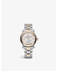 Chopard - Happy Sport 278608-6002 18ct Rose-gold, Stainless Steel And Diamond Automatic Watch - Lyst