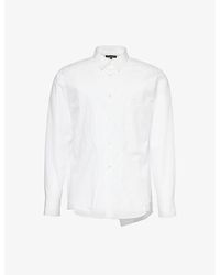 Comme des Garçons - Long-sleeved Asymmetric-hem Cotton Shirt - Lyst
