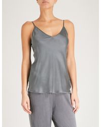 Max Mara Lucca Silk-satin Camisole - Grey