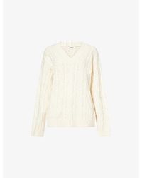 4th & Reckless - Jordan Cable Knit Cotton Jumper - Lyst