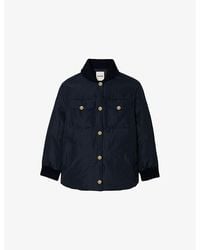 Sandro - Contrast-Collar Quilted Shell Jacket - Lyst