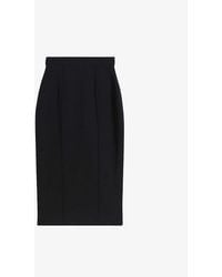 Ted Baker - Raees High-waisted Stretch-crepe Midi Skirt - Lyst