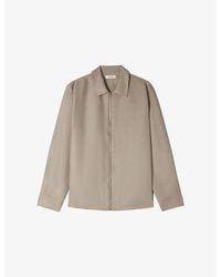 Sandro - Relaxed-Fit Zip-Up Woven Shirt - Lyst