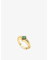 Alex Moss - Saber 14Ct- And 0.18Ct Emerald Ring - Lyst