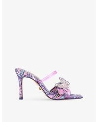 Kurt Geiger - Butterfly Woven And Jelly Heeled Sandals - Lyst