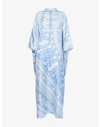 PUCCI - Soleil Printed Silk Kaftan - Lyst