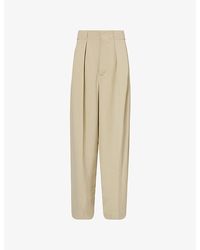 Victoria Beckham - Pleated Tailored Woven Trousers - Lyst