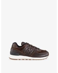 New Balance - 574 Leather Trainers - Lyst
