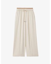 Reiss - Fleur Elasticated-Waist High-Rise Woven Trousers - Lyst