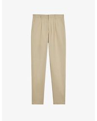 Ted Baker - Vedra Tailored-fit Tapered-leg Stretch-cotton Trousers - Lyst