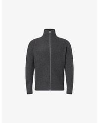 John Smedley - Mallam Zip-Up Cashmere And Wool-Blend Jumper - Lyst