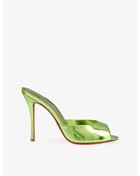 Christian Louboutin - Me Dolly 100 Leather Heeled Mules - Lyst