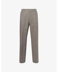 Our Legacy - Borrowed Wide Tapered-Leg Wool Chino Trousers - Lyst