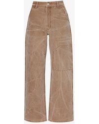 Acne Studios - Palma Brand-patch Wide-leg Cotton Trousers - Lyst